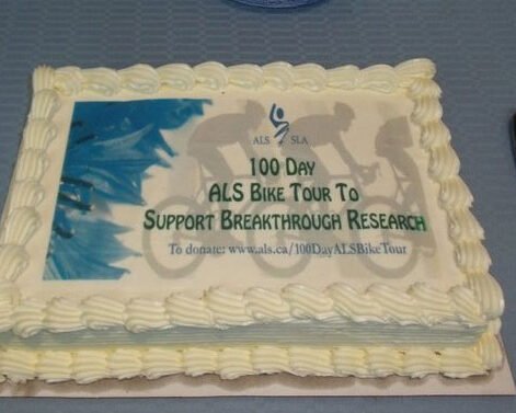 100 Day Bike Tour Cake