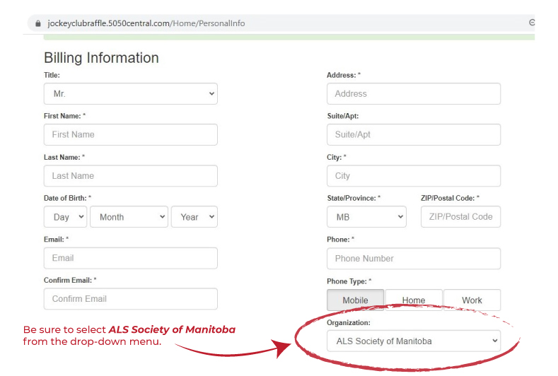 Billing Form Sample